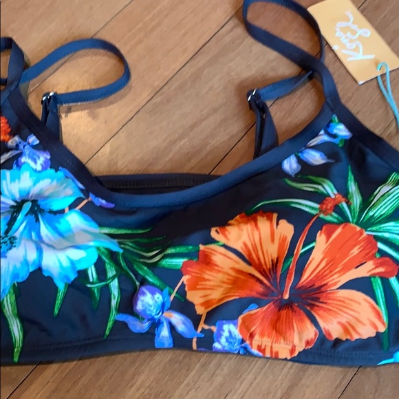 Kona Sol flowered bikini top - Picture 3 of 5